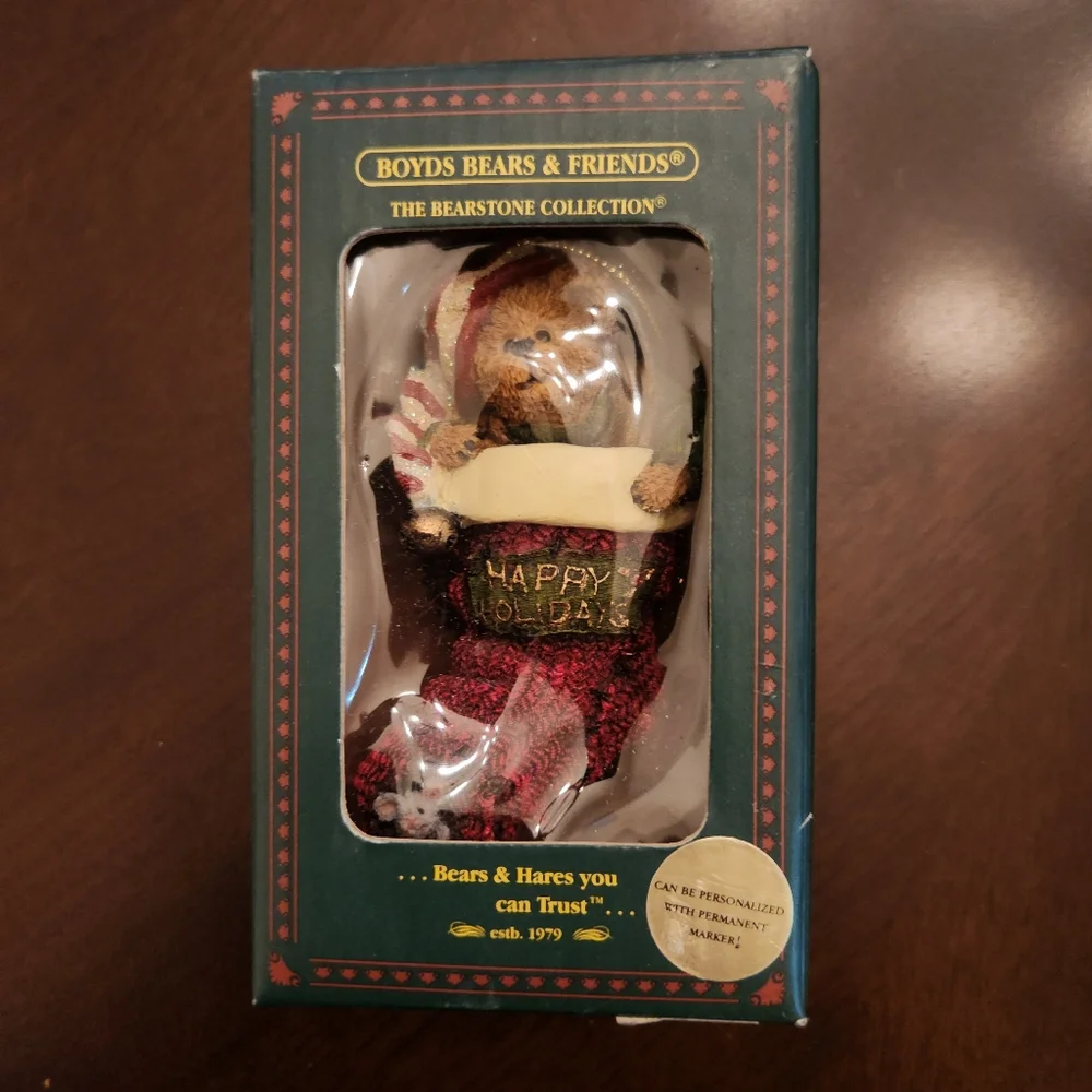 Boyds Bears Otto Elfbearry Ornament #257020 | Limited Edition Christmas Stocking